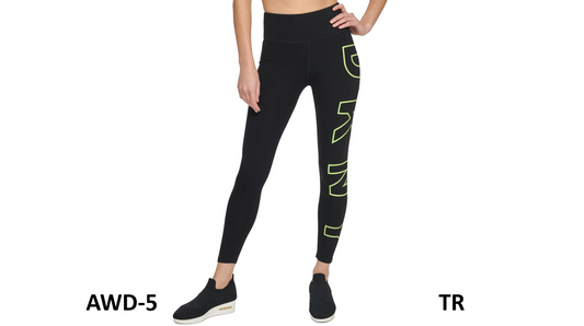 DKNY Women's High Waist Logo Leggings Pants, Black, Size X-Small