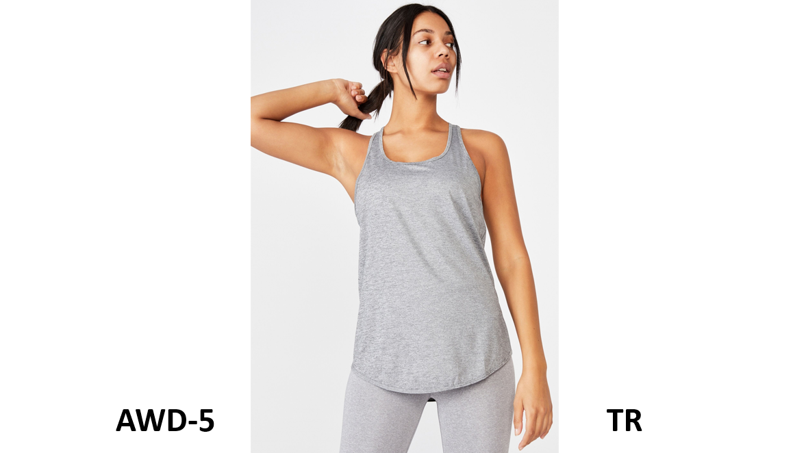COTTON ON Women's Training Tank Top, Salt Pepper, Size X-Small