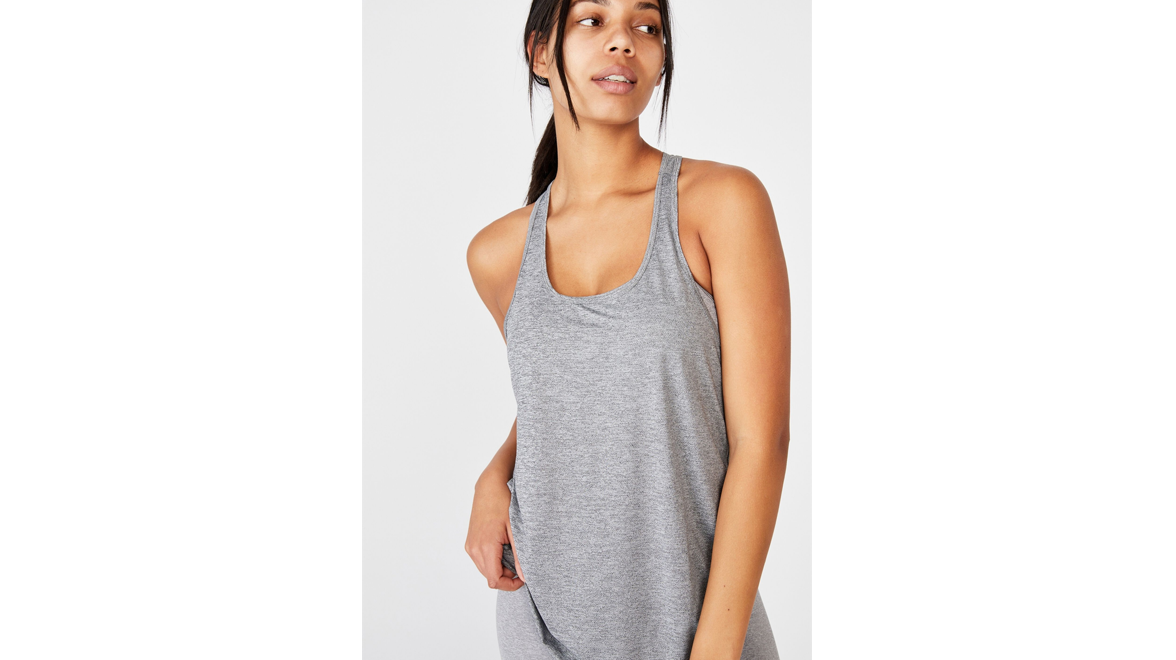 COTTON ON Women's Training Tank Top, Salt Pepper, Size X-Small