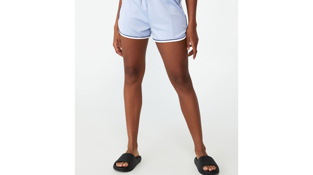 COTTON ON Women's Retro Gym Shorts Bottoms, Blue, Size Small
