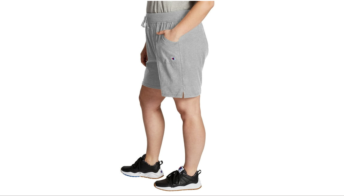 Champion Women’s Plus Size French Terry Lounge Bermuda Short, Oxford Gray, 4X