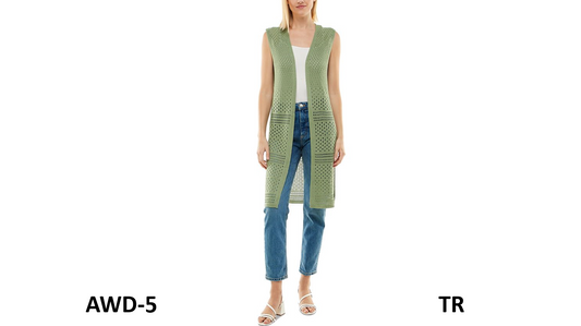 ULTRA FLIRT Juniors' Pointelle-Knit Long Cardigan, Green, Small