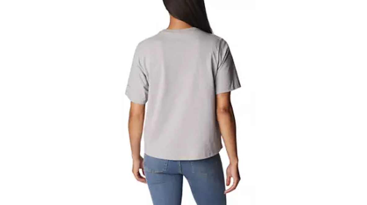 Columbia Women's North Cascades Relaxed T-Shirt, Columbia Grey Heather, Size M