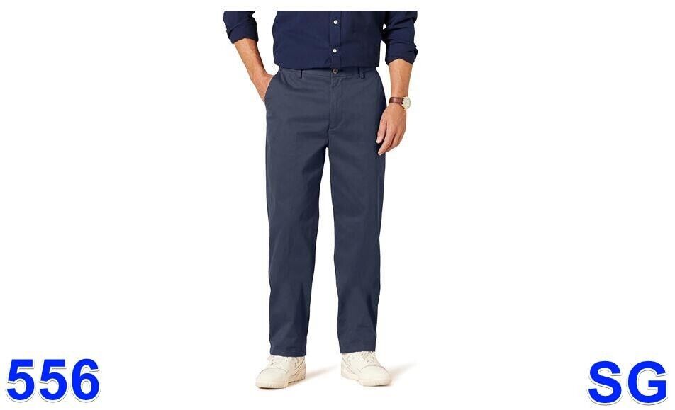 Essentials Men's Classic-Fit, Wrinkle-Resistant, Chino Pant, Navy, 40Wx32L