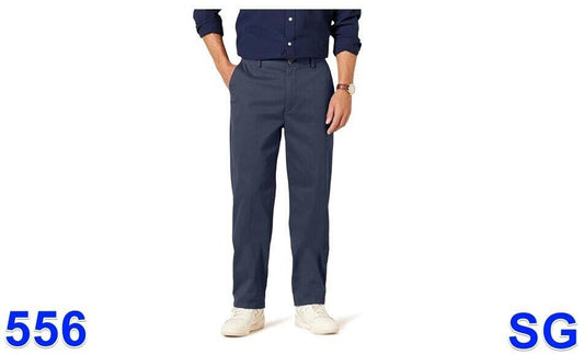 Essentials Men's Classic-Fit, Wrinkle-Resistant, Chino Pant, Navy, 40Wx32L