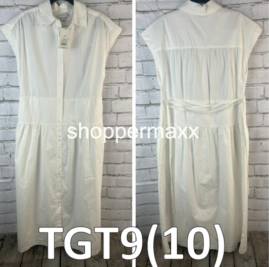 Women's Short Sleeve Midi Dress - A New Day, White, X-Small