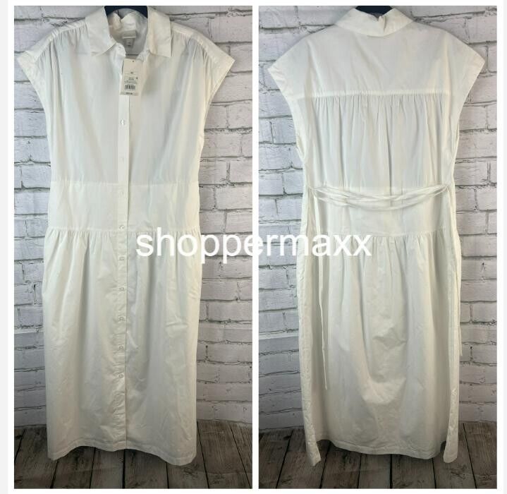 Women's Short Sleeve Midi Dress - A New Day, White, X-Small