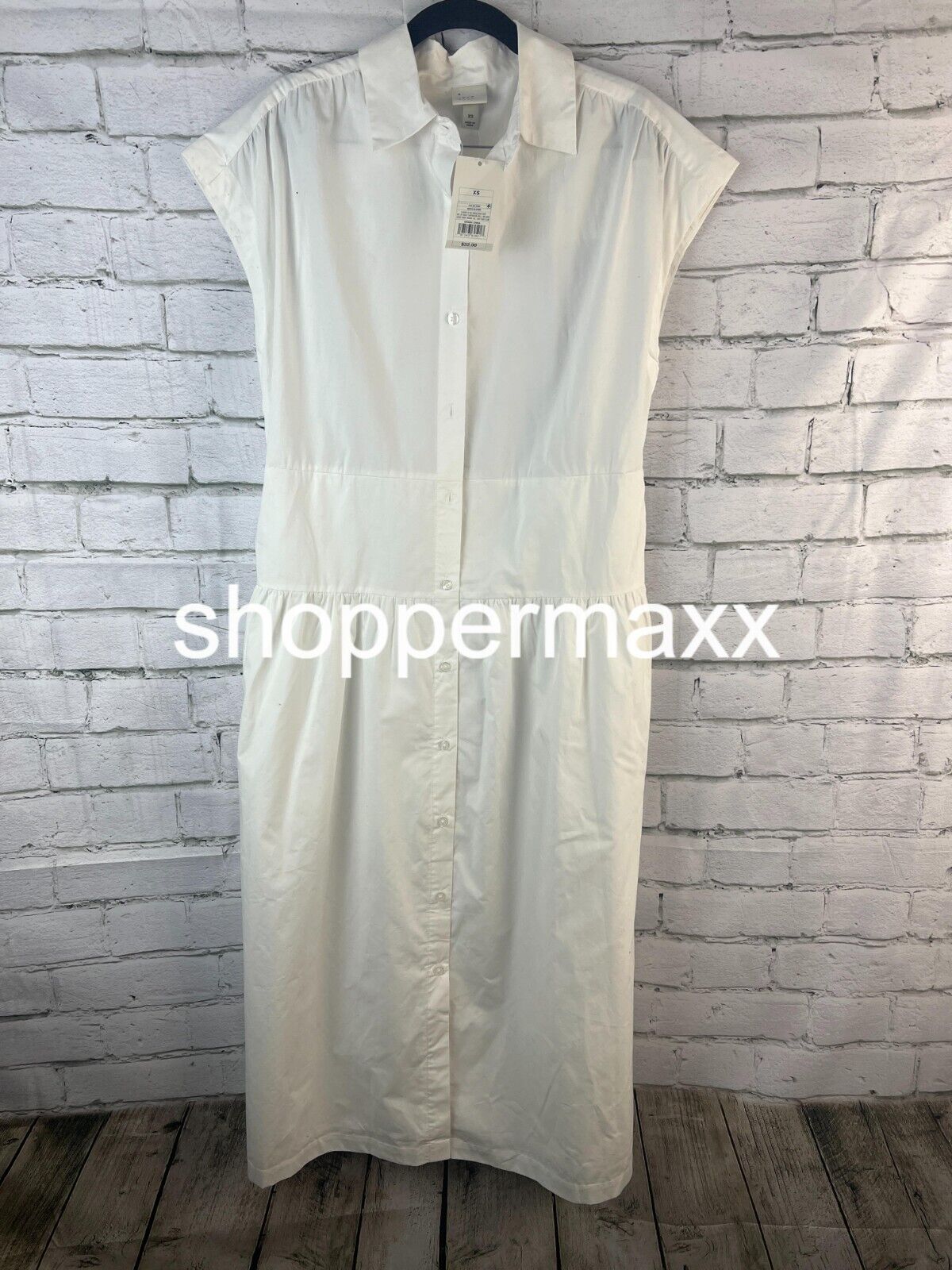 Women's Short Sleeve Midi Dress - A New Day, White, X-Small