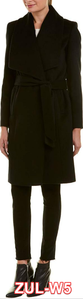 Cole Haan Women's Wool Belted Wrap Coat SZ 14