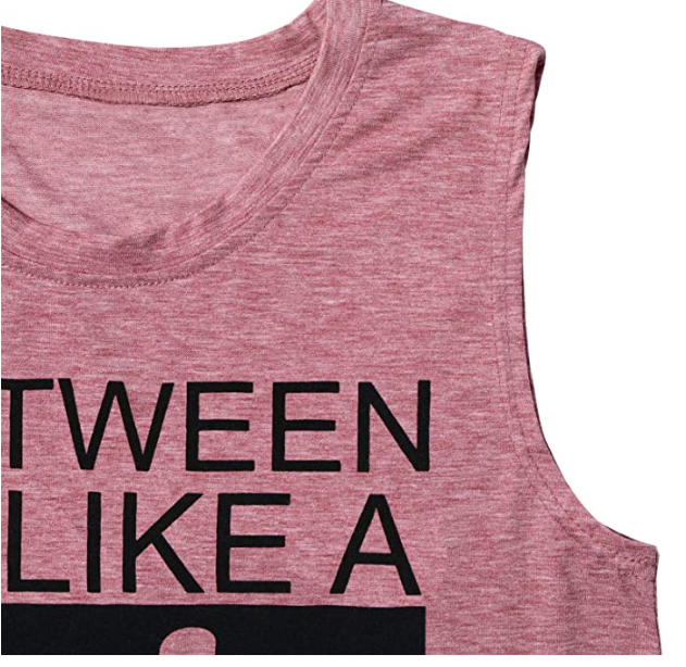 EGELEXY Tanks Top for Women Funny Print Muscle Vests Tee Sleeveless Shirt top S