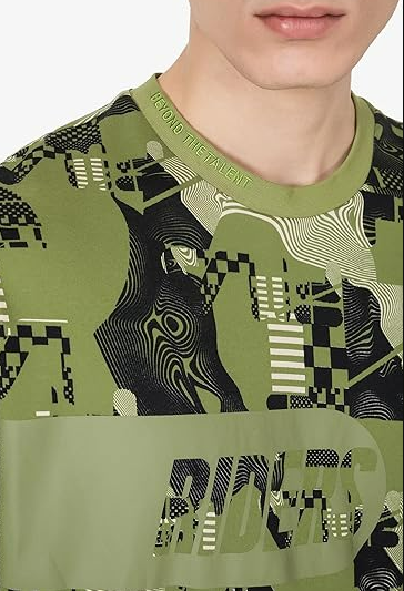 Valentino Rossi Mens Riders Academy Fila Collection Oversized T Shirt XXL Green