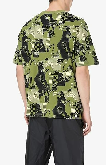 Valentino Rossi Mens Riders Academy Fila Collection Oversized T Shirt XXL Green