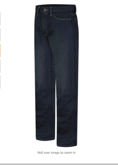 Bulwark Flame Resistant 12.5 oz Cotton Excel FR Straight Fit Sanded Denim Jean