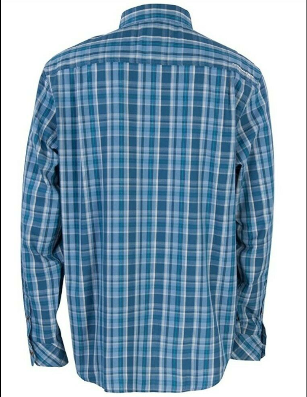 Commander Life Men's Plaid Woven Long Sleeve Button Front Shirt Size XL