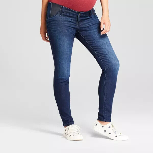 Under Belly Skinny Maternity Jeans-Isabel Maternity by Ingrid & Isabel, Black 16