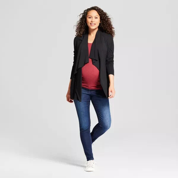 Under Belly Skinny Maternity Jeans-Isabel Maternity by Ingrid & Isabel, Black 16