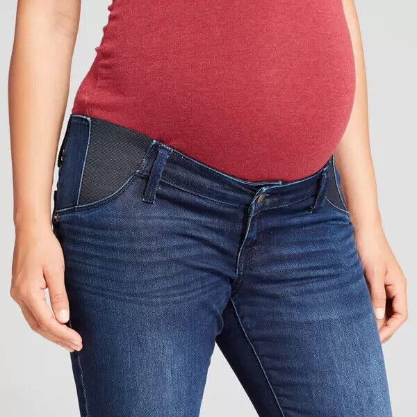 Under Belly Skinny Maternity Jeans-Isabel Maternity by Ingrid & Isabel, Black 16