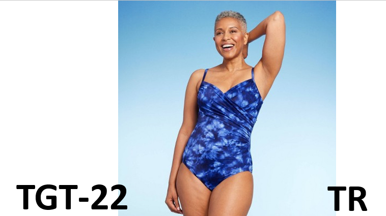 Women's UPF 50 Twist-Front Over the Shoulder 1 Piece Swimsuit-Aqua Green, Blue M