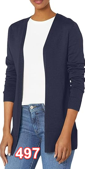 Amazon Essentials Women's Lightweight Open-Front Cardigan Sweater Navy M