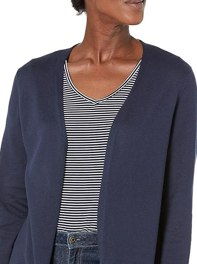 Amazon Essentials Women's Lightweight Open-Front Cardigan Sweater Navy M