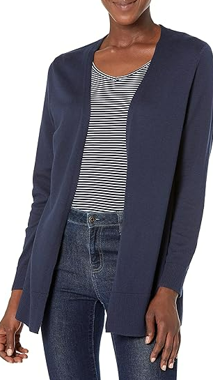 Amazon Essentials Women's Lightweight Open-Front Cardigan Sweater Navy M
