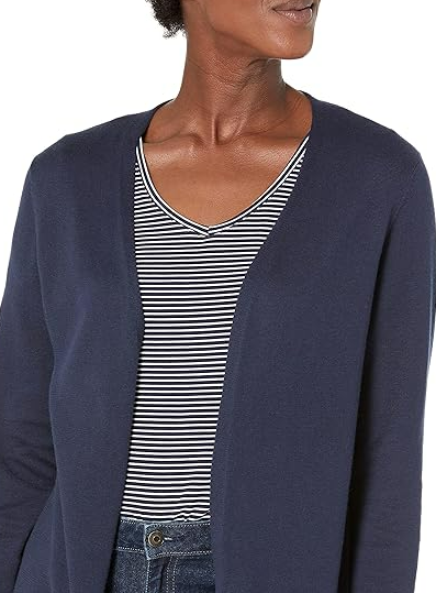 Amazon Essentials Women's Lightweight Open-Front Cardigan Sweater Navy M