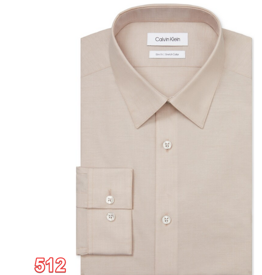 Calvin Klein Men's Dress Shirt Slim Fit Stretch Flex Collar, Taupe 17.5-34-35~xl
