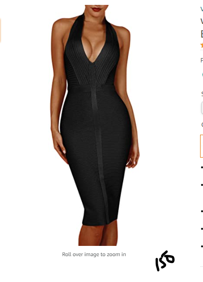 whoinshop Women 's Halter Deep V Neck Cocktail Party Dress Black XL