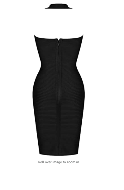 whoinshop Women 's Halter Deep V Neck Cocktail Party Dress Black XL