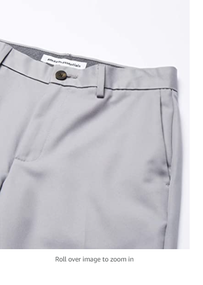 Amazon Essentials Men's Slim-Fit Flat-Front Dress Pants Light Grey 31Wx34L