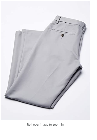 Amazon Essentials Men's Slim-Fit Flat-Front Dress Pants Light Grey 31Wx34L