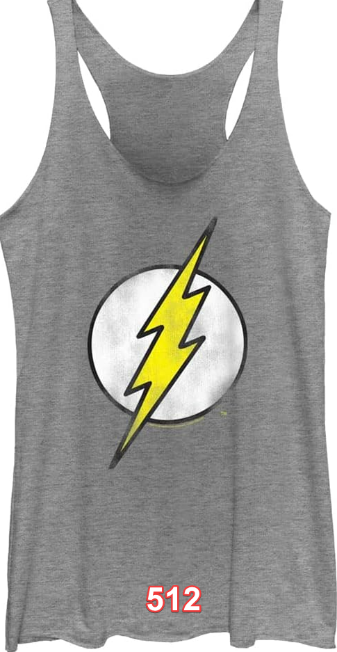 Warner Brothers Flash Vintage Women's Racerback Tank Top Gray Heather S