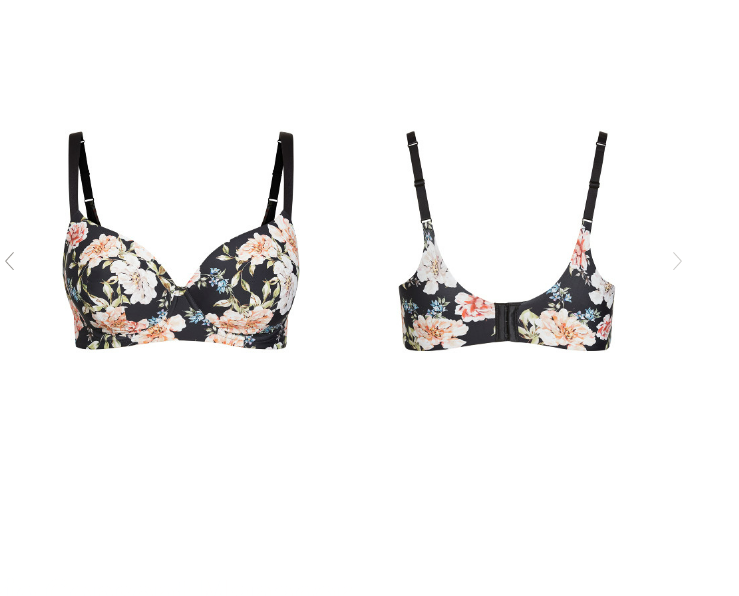 City Chic Women's Apparel Women's City Chic Smooth & Chic Print T-Shirt Bra Rosy