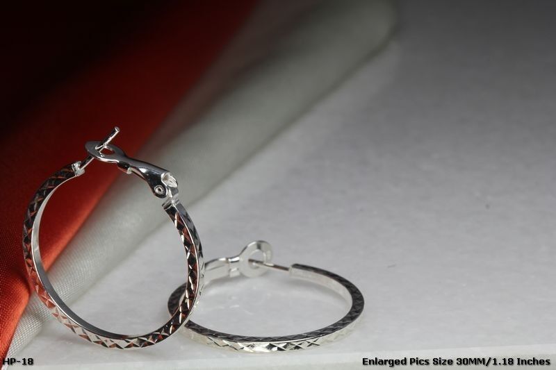 BRAND NEW LIGHT WEIGHT STERLING SILVER 30MM SQUARED STYLE UNIQUE HOOP EARRINGS