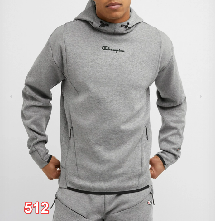 Champion Hoodie, Flex, Sweatshirt for Men, Script Logo, Oxford Gray, X-Small $95