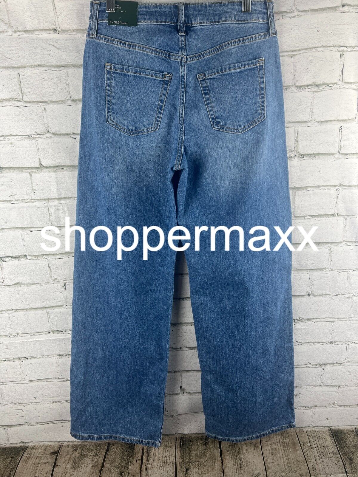 Women's Super-High Rise Wide Leg Baggy Jeans - Wild Fable, BLUE, 4/31.5