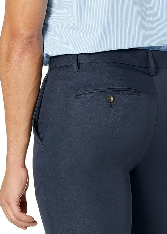 Amazon Essentials Men's Slim-Fit Flat-Front Dress Pant Navy 32WX28L