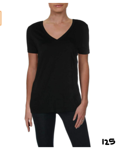 Three Dots Women's KD1582 Jersey Colette S/S V-Neck, Black, Extra Small