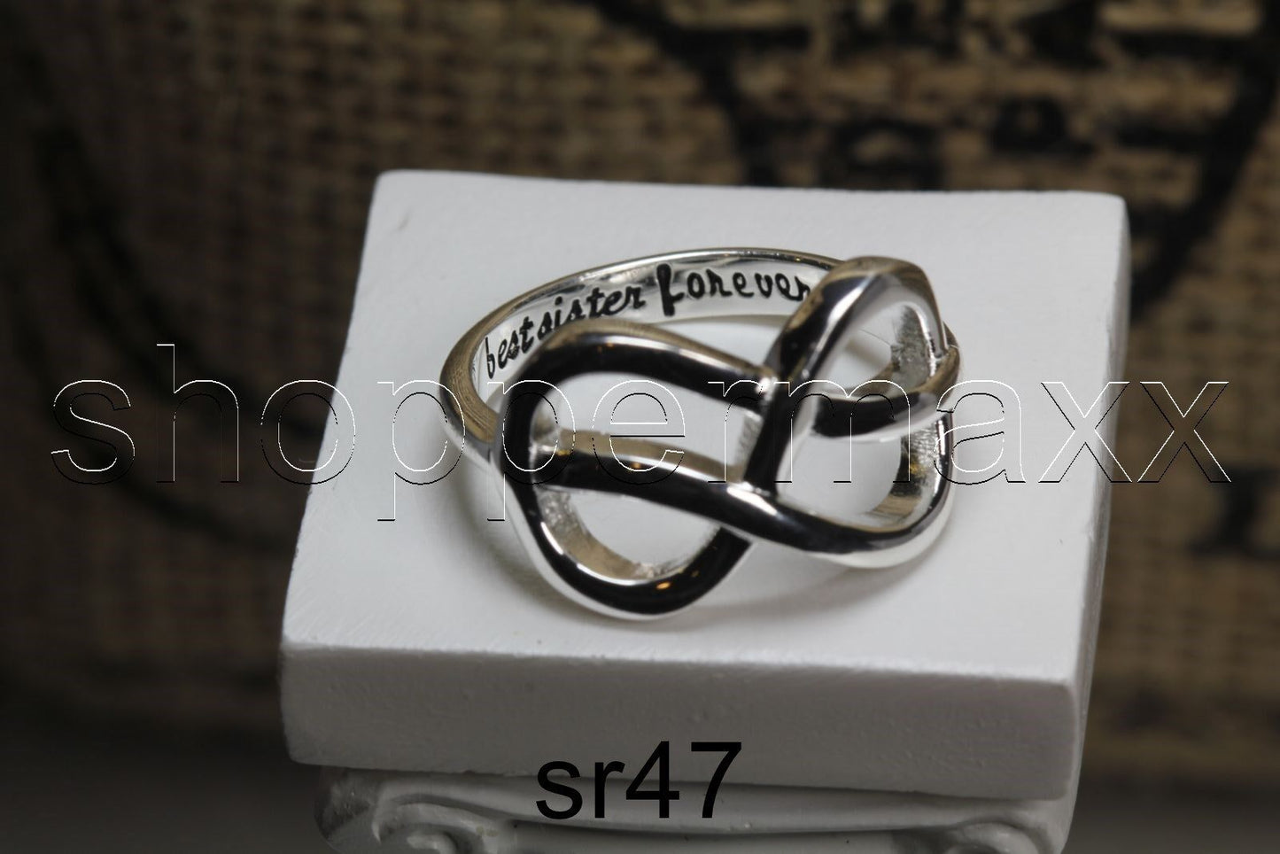 Best Sister Forever Infinity Sterling Silver 925 Nickel Free Family Sisters Ring
