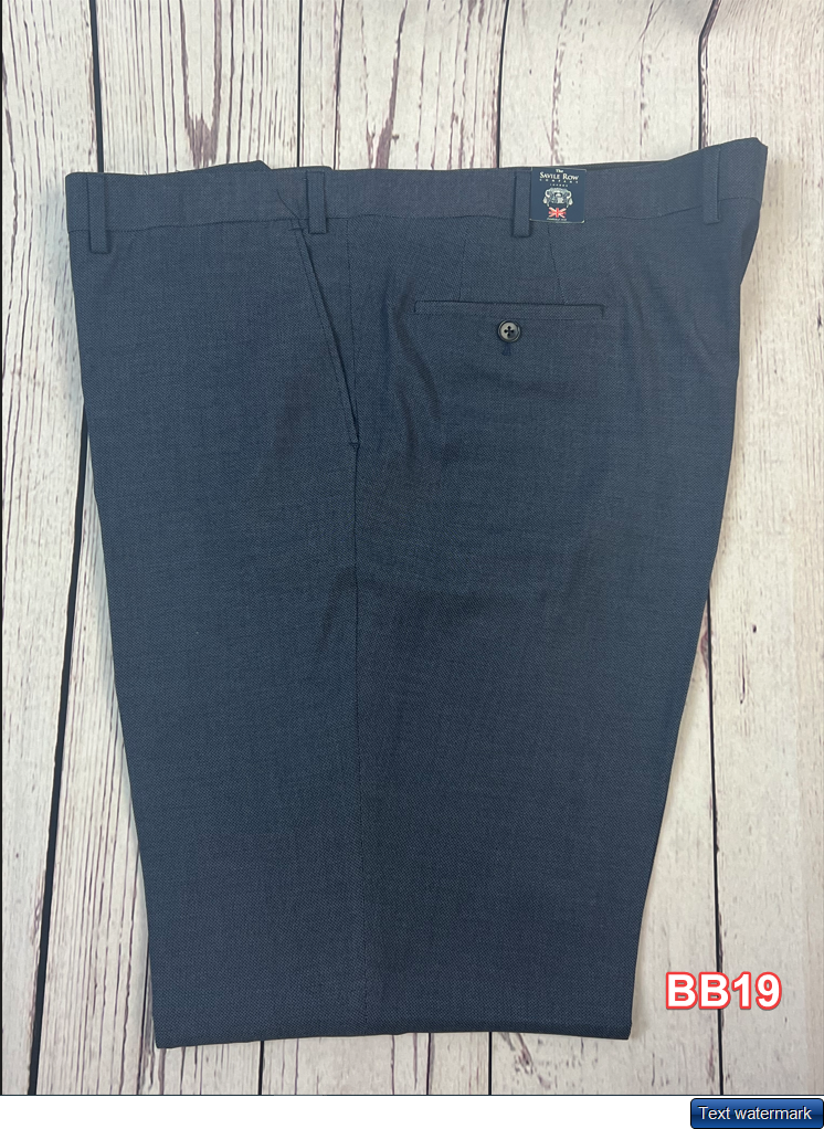 The Savile Row Mayfair Straight Fit Pants Navy 46W/50L