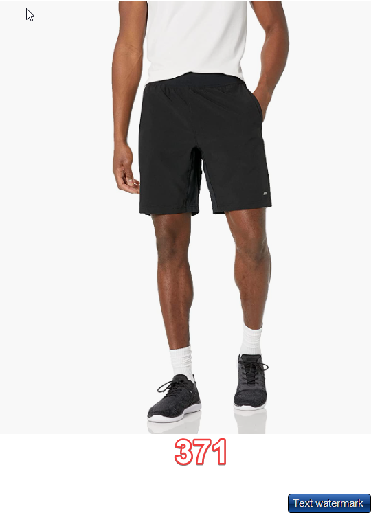 Amazon Essentials Men's 9" Stretch Woven Training Short Black Large