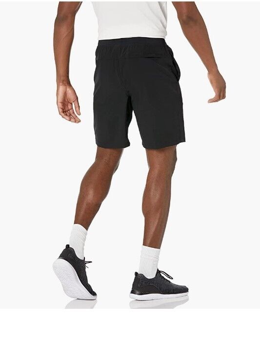 Amazon Essentials Men's 9" Stretch Woven Training Short Black Large