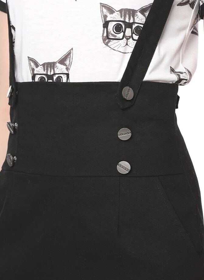 Allegra K Women's High Waist Suspender Adjustable Braces Short skirt Overalls XS