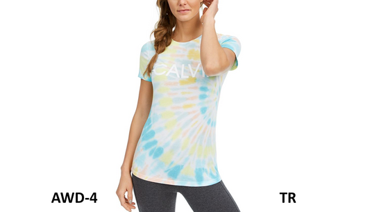 CALVIN KLEIN PERFORMANCE Logo Tie-Dyed women's T-Shirt, Multi, X-Small