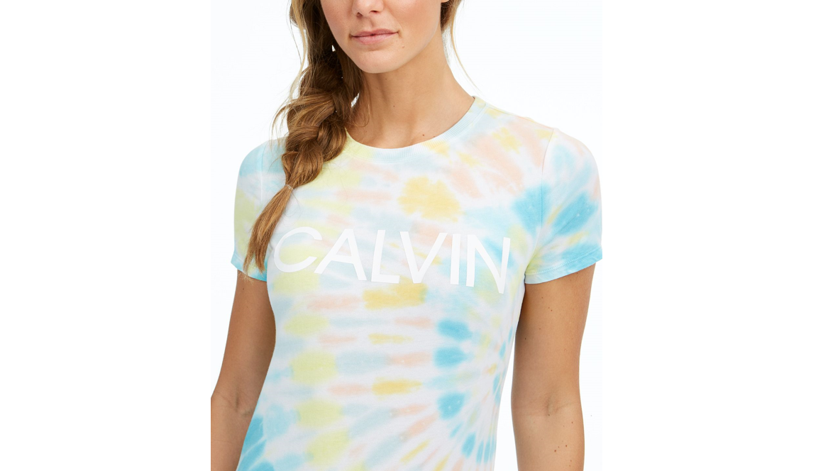 CALVIN KLEIN PERFORMANCE Logo Tie-Dyed women's T-Shirt, Multi, X-Small