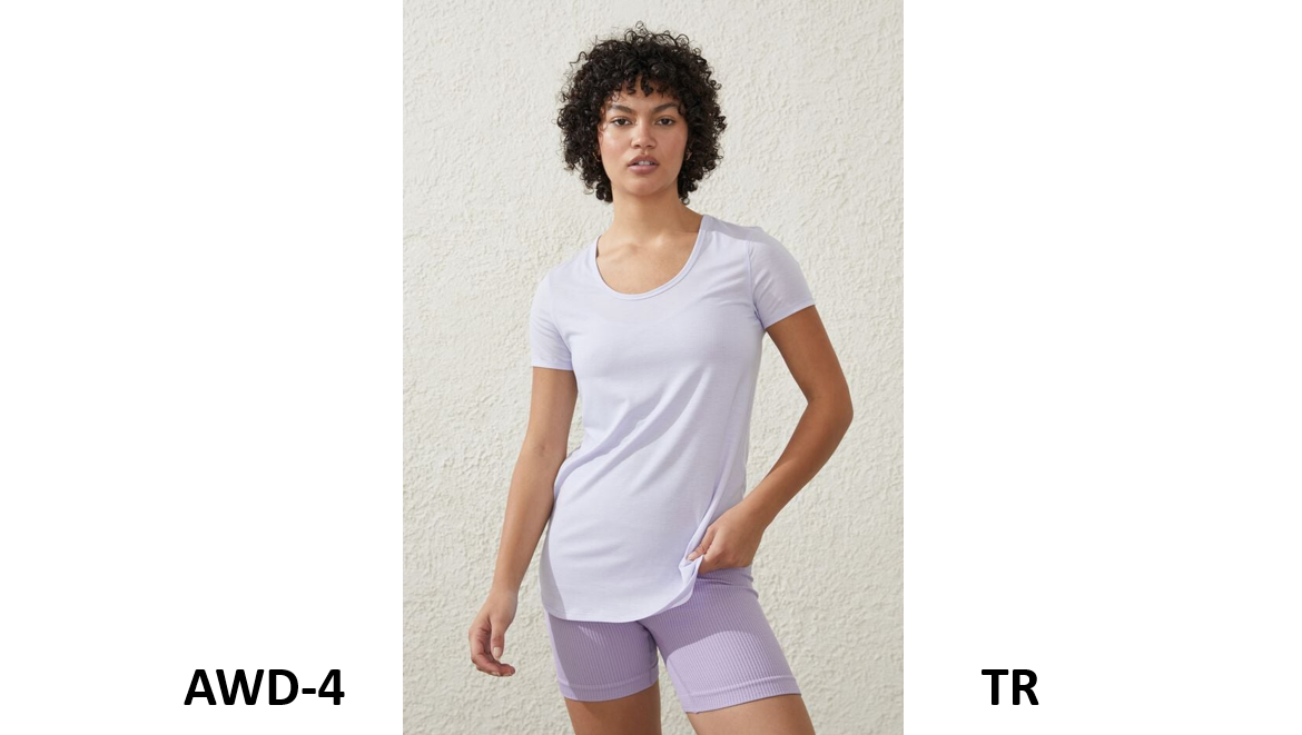 COTTON ON WOMEN'S GYM T-SHIRT, LAVENDER, LARGE