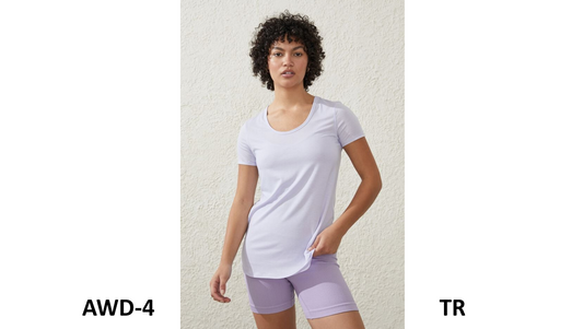 COTTON ON WOMEN'S GYM T-SHIRT, LAVENDER, X-SMALL