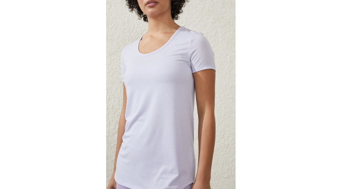 COTTON ON WOMEN'S GYM T-SHIRT, LAVENDER, X-SMALL