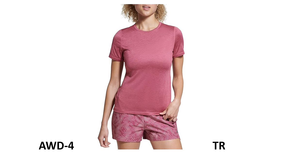 BASS OUTDOOR Women's Standard Knit Active T-Shirt, Comfortable, Dk Rose, X-Small