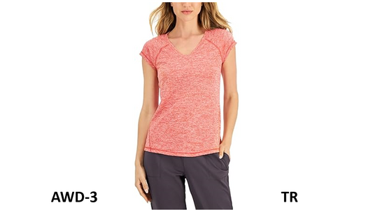 Women's Essentials Rapidry Heathered Performance T-Shirt, Red, Size X-Small